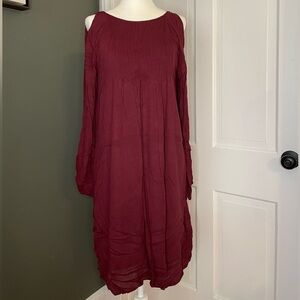 Old Navy Long Sleeve Burgundy Dress